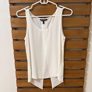 Express Cream Sleeveless High-Low Tank